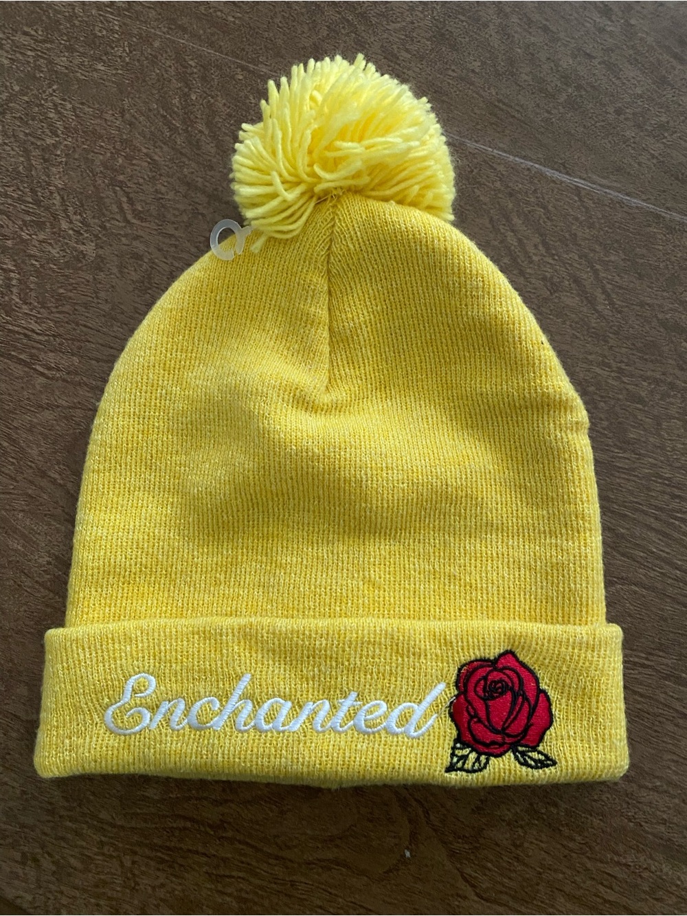 Yellow 'Enchanted' Disney beanie Hat